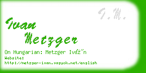 ivan metzger business card